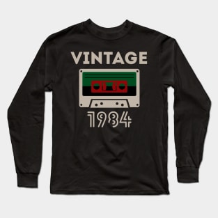 Vintage Cassette Tape - 1984 Long Sleeve T-Shirt